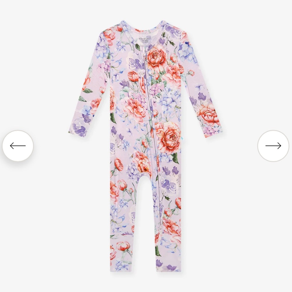 Posh Peanut Toddler Girl Convertible Romper Pajamas